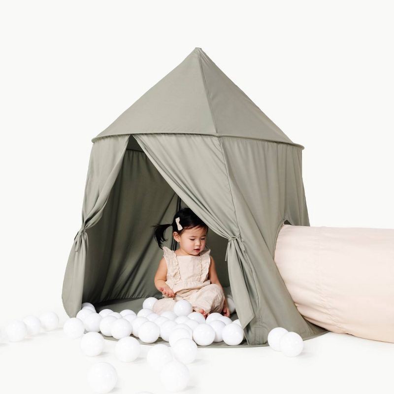 slide 4 of 7, Rollic Playroom Bundle Tent Tunnel and Ball Pit - Cream: Steel Frame & Polyester Material, 1 ct