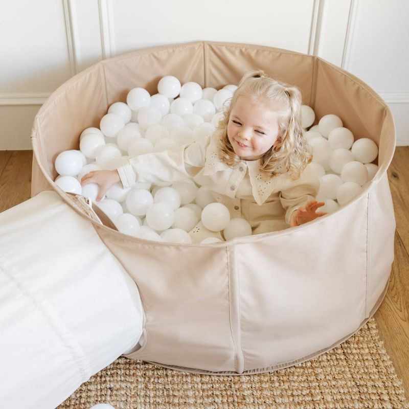 slide 5 of 7, Rollic Playroom Bundle Tent Tunnel and Ball Pit - Cream: Steel Frame & Polyester Material, 1 ct