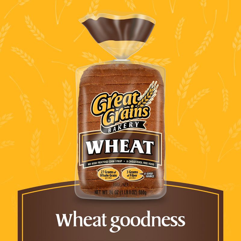 slide 4 of 11, Natures Own Great Grains 100% Whole Wheat Wide Pan Bread - 24oz, 24 oz