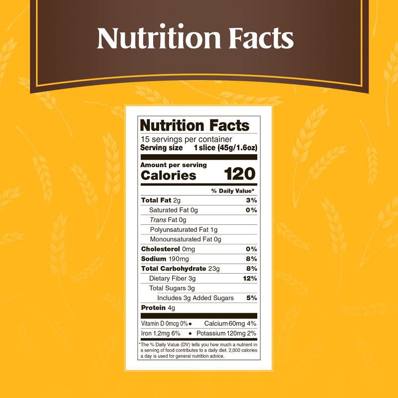 slide 5 of 11, Natures Own Great Grains 100% Whole Wheat Wide Pan Bread - 24oz, 24 oz