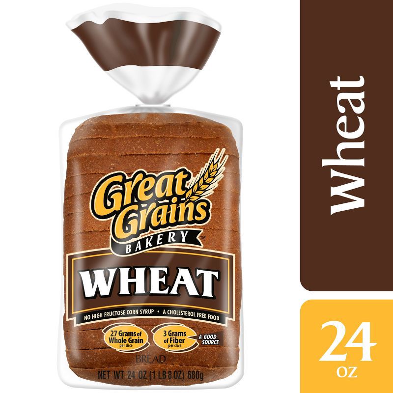slide 7 of 11, Natures Own Great Grains 100% Whole Wheat Wide Pan Bread - 24oz, 24 oz