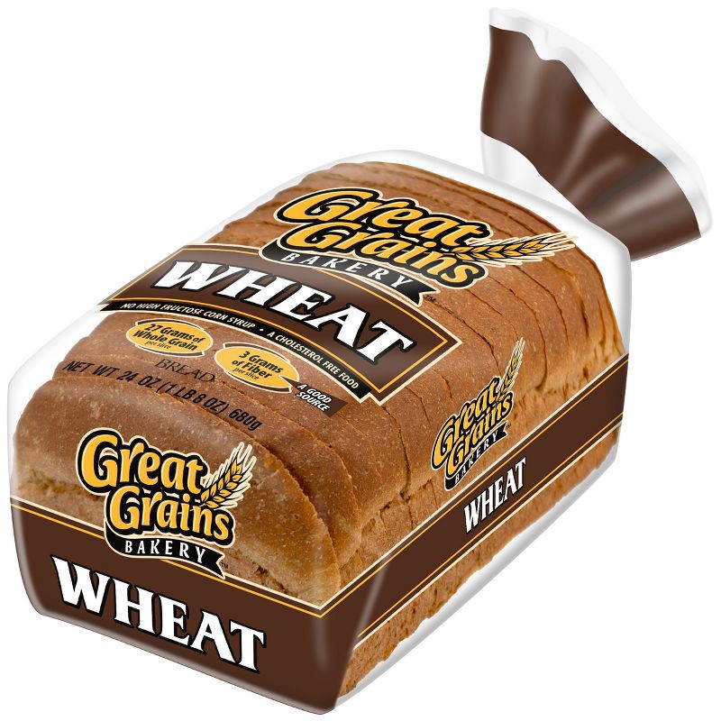 slide 9 of 11, Natures Own Great Grains 100% Whole Wheat Wide Pan Bread - 24oz, 24 oz