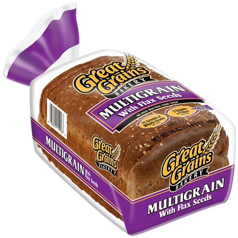slide 8 of 12, Natures Own Great Grains Multigrain Wide Pan Bread - 24oz., 24 oz