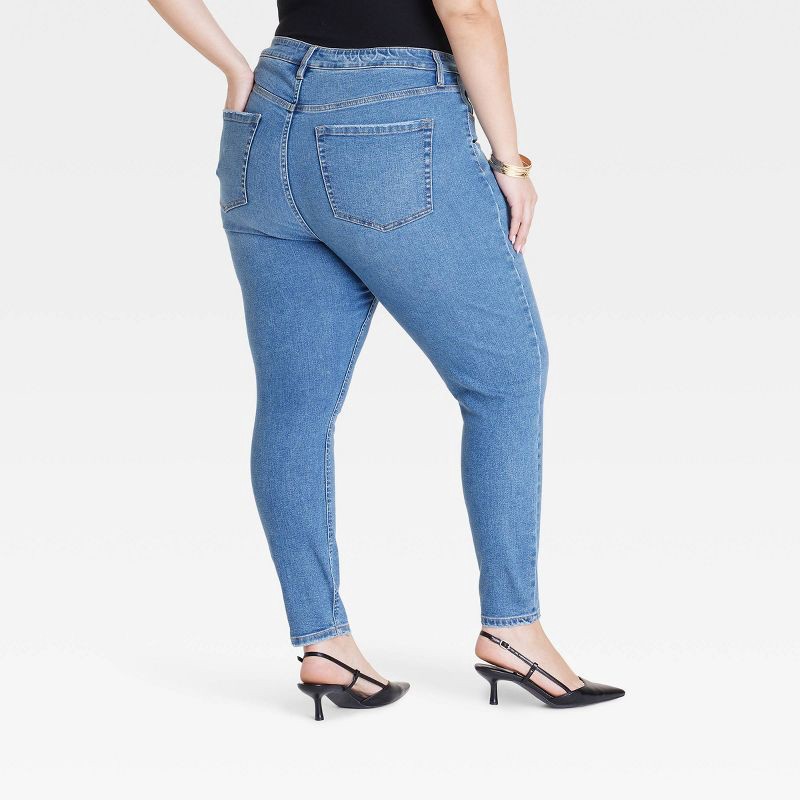 slide 2 of 3, Women's High-Rise Skinny Jeans - Ava & Viv™ Blue 26: Cotton Blend, Recycled Polyester, Spandex, Denim Fabric, 1 ct