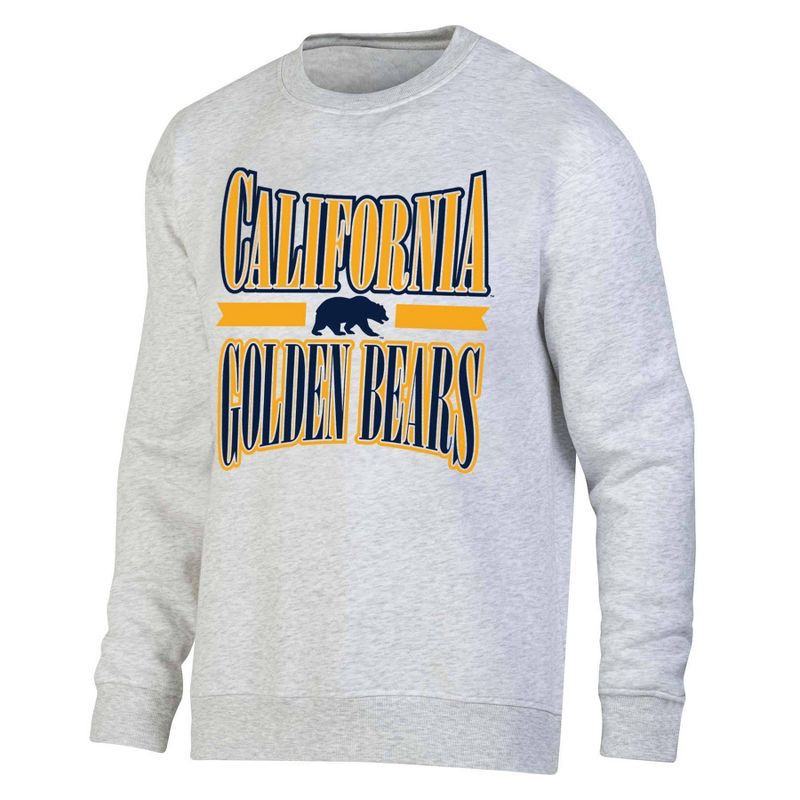 slide 1 of 3, NCAA Cal Golden Bears Unisex Ash Crew Fleece Sweatshirt - L, 1 ct