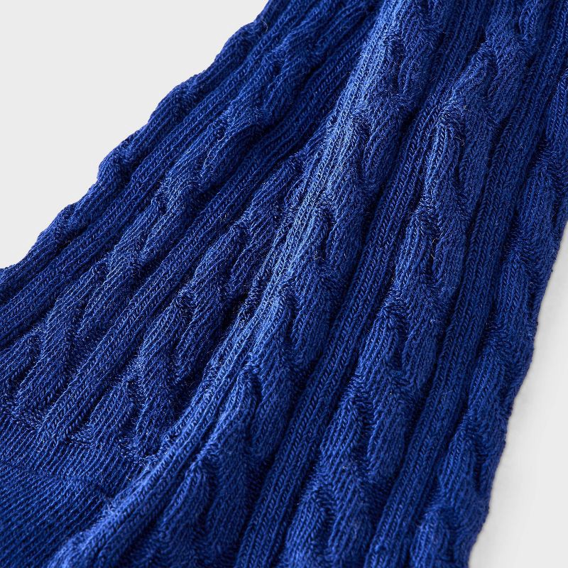 slide 3 of 3, Girls' 2pk Cotton Tights - Cat & Jack™ Blue M, 2 ct