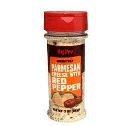HyVee Grated Parmesan Cheese With Red Pepper - 3 oz