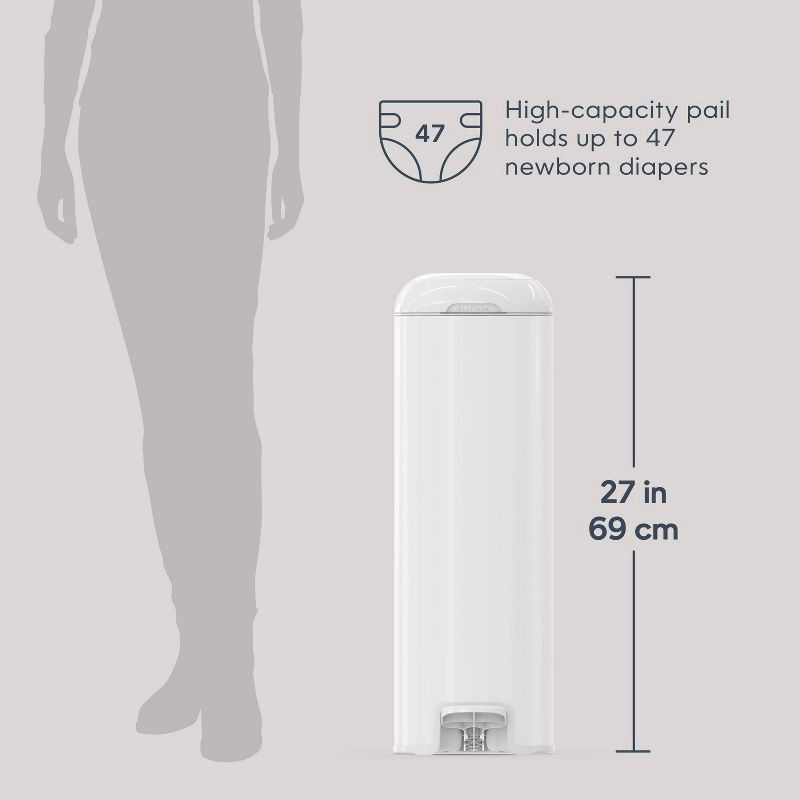 slide 15 of 18, Diaper Genie Platinum Pail - White, 1 ct