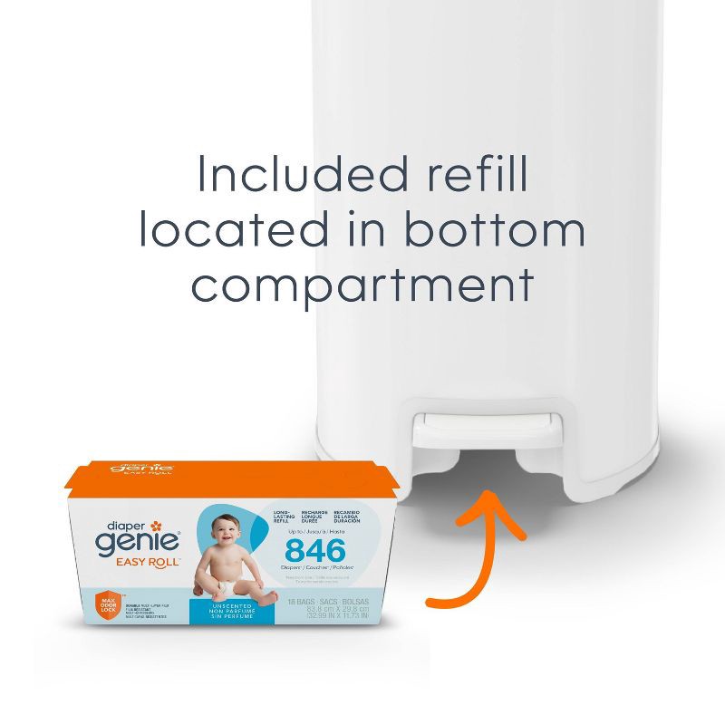 slide 17 of 18, Diaper Genie Platinum Pail - White, 1 ct