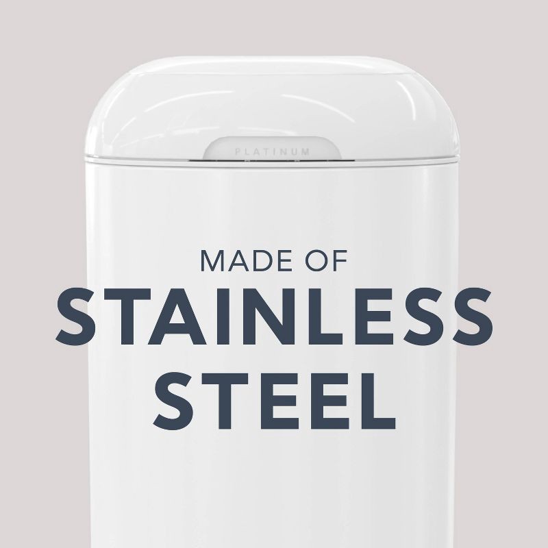 slide 4 of 18, Diaper Genie Platinum Pail - White, 1 ct