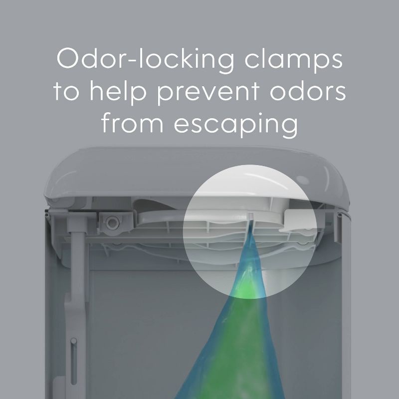 slide 6 of 18, Diaper Genie Platinum Pail - White, 1 ct