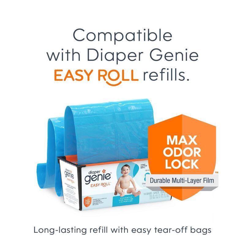 slide 10 of 18, Diaper Genie Platinum Pail - White, 1 ct