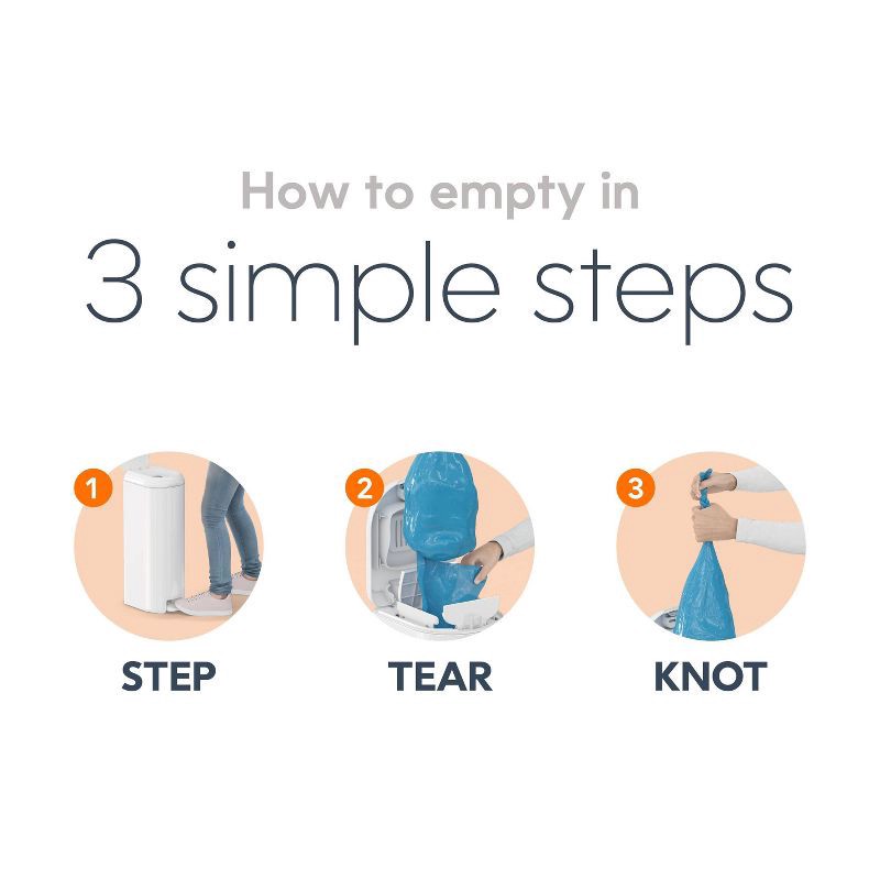 slide 11 of 18, Diaper Genie Platinum Pail - White, 1 ct