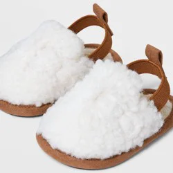 Baby Faux Shearling Clog Sandals - Cat & Jack™ Tan 3-6M