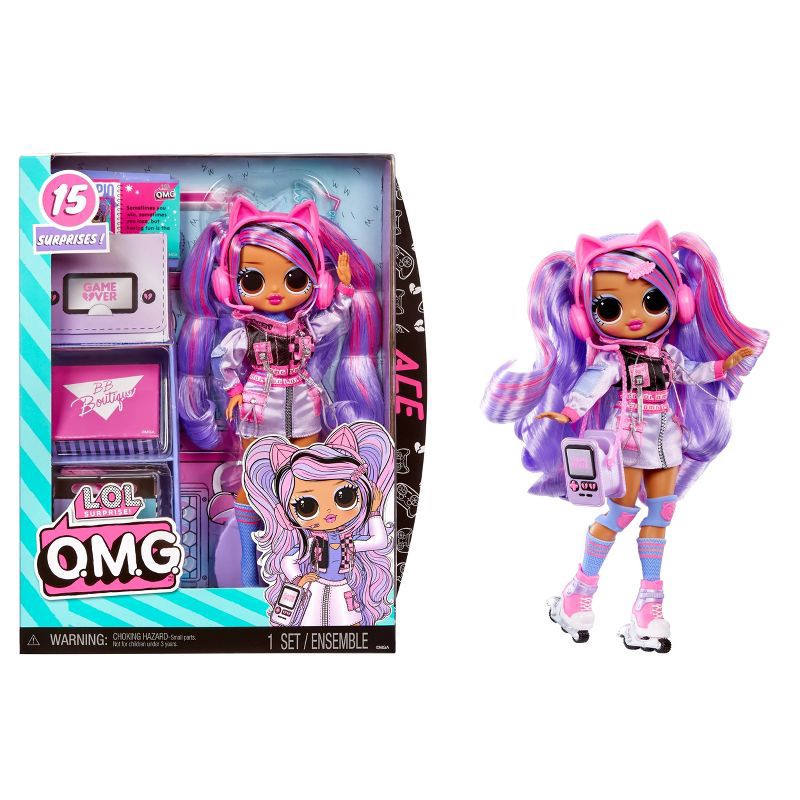 slide 1 of 6, L.O.L. Surprise! OMG Ace Fashion Doll with 15 Surprises, Gaming Themed Fashions and Accessories, Ages 4+, 1 ct