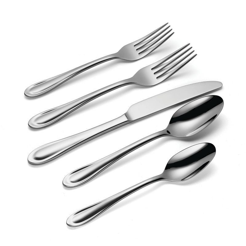 slide 2 of 6, Oneida 20pc Brynn Flatware Set Silver: Stainless Steel, Service for 4, Dishwasher-Safe, 18/0 Silverware, 20 ct