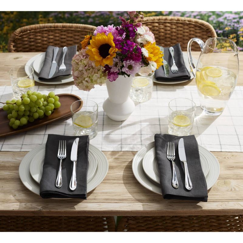 slide 2 of 4, Oneida 45pc Brynn Flatware Set Silver: Stainless Steel, Service for 8, Dishwasher-Safe, Includes Serving & Dinner Pieces, 45 ct