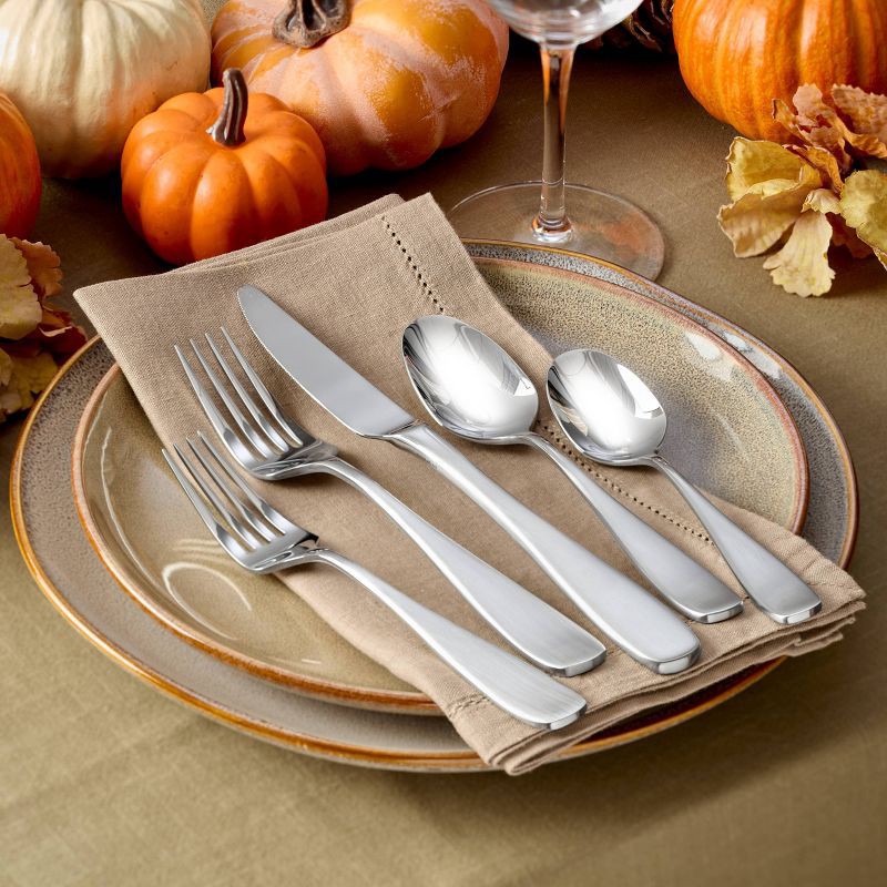 slide 5 of 6, Oneida 20pc Ainsley Flatware Set: Stainless Steel Silverware, Service for 4, Dishwasher-Safe, Transitional Style, 20 ct