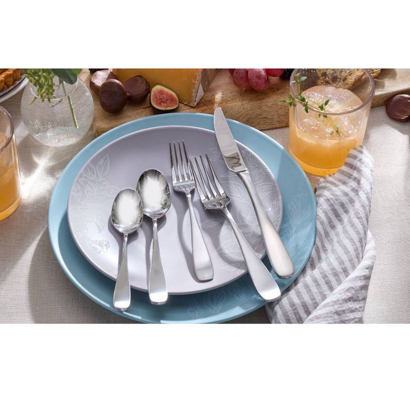 slide 4 of 7, Oneida 45pc Ainsley Flatware Set: Stainless Steel Silverware, Service for 8, Dishwasher-Safe, Includes Serving Utensils, 45 ct