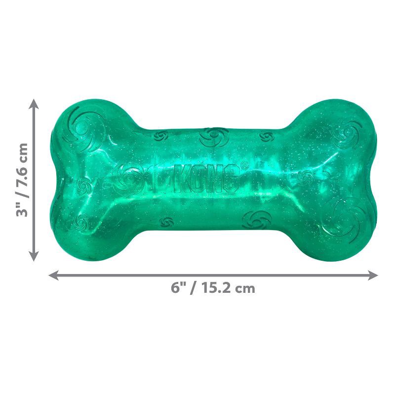 slide 5 of 5, KONG Squeezz Crackle Dog Bone Toy, 1 ct