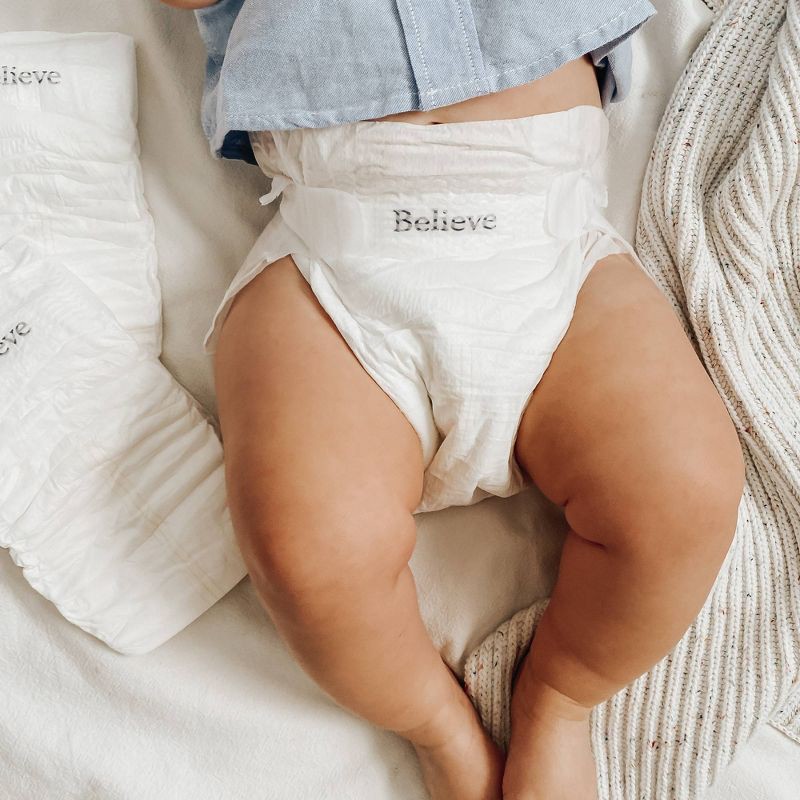 slide 3 of 6, Believe Baby Premium Soft Hypoallergenic Disposable Diapers - Size 4 - 6ct, 4 x 6 ct