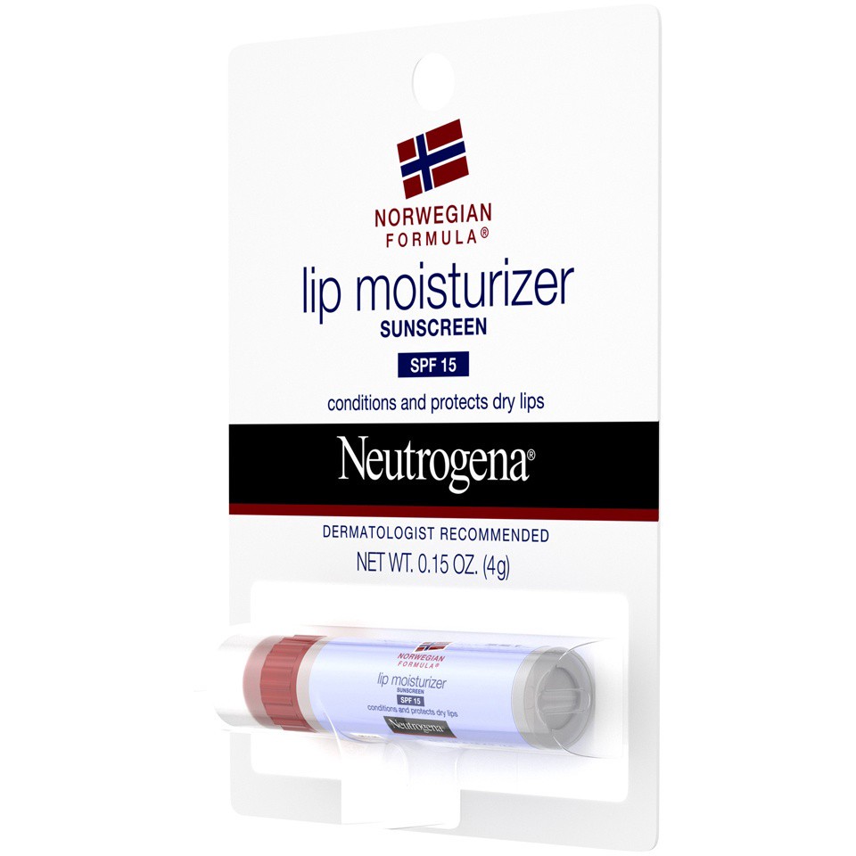 slide 4 of 6, Neutrogena Norwegian Formula Nourishing Lip Moisturizer with SPF 15 Sunscreen, Soothing and Conditioning for Chapped or Dry Lips, Non-Waxy, PABA- and Fragrance-Free,.15 oz, 0.15 oz