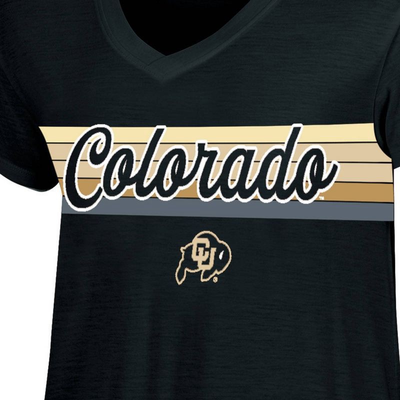 slide 3 of 3, NCAA Colorado Buffaloes Women's V Neck T-Shirt - M: Lightweight Pullover, 1 ct