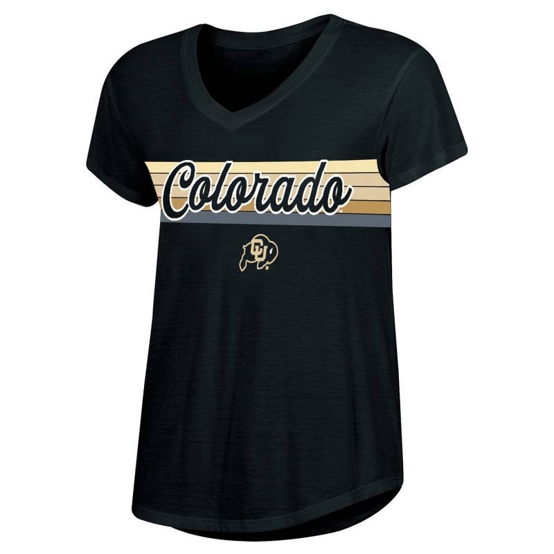slide 1 of 3, NCAA Colorado Buffaloes Women's V Neck T-Shirt - M: Lightweight Pullover, 1 ct