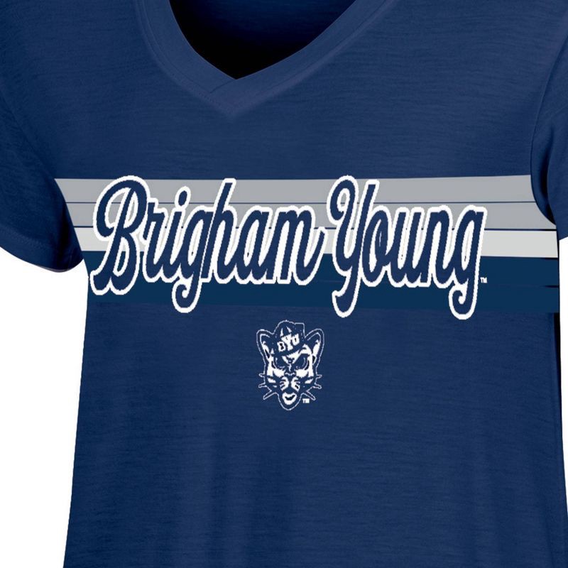 slide 3 of 3, NCAA BYU Cougars Women's V-Neck T-Shirt - M, 1 ct