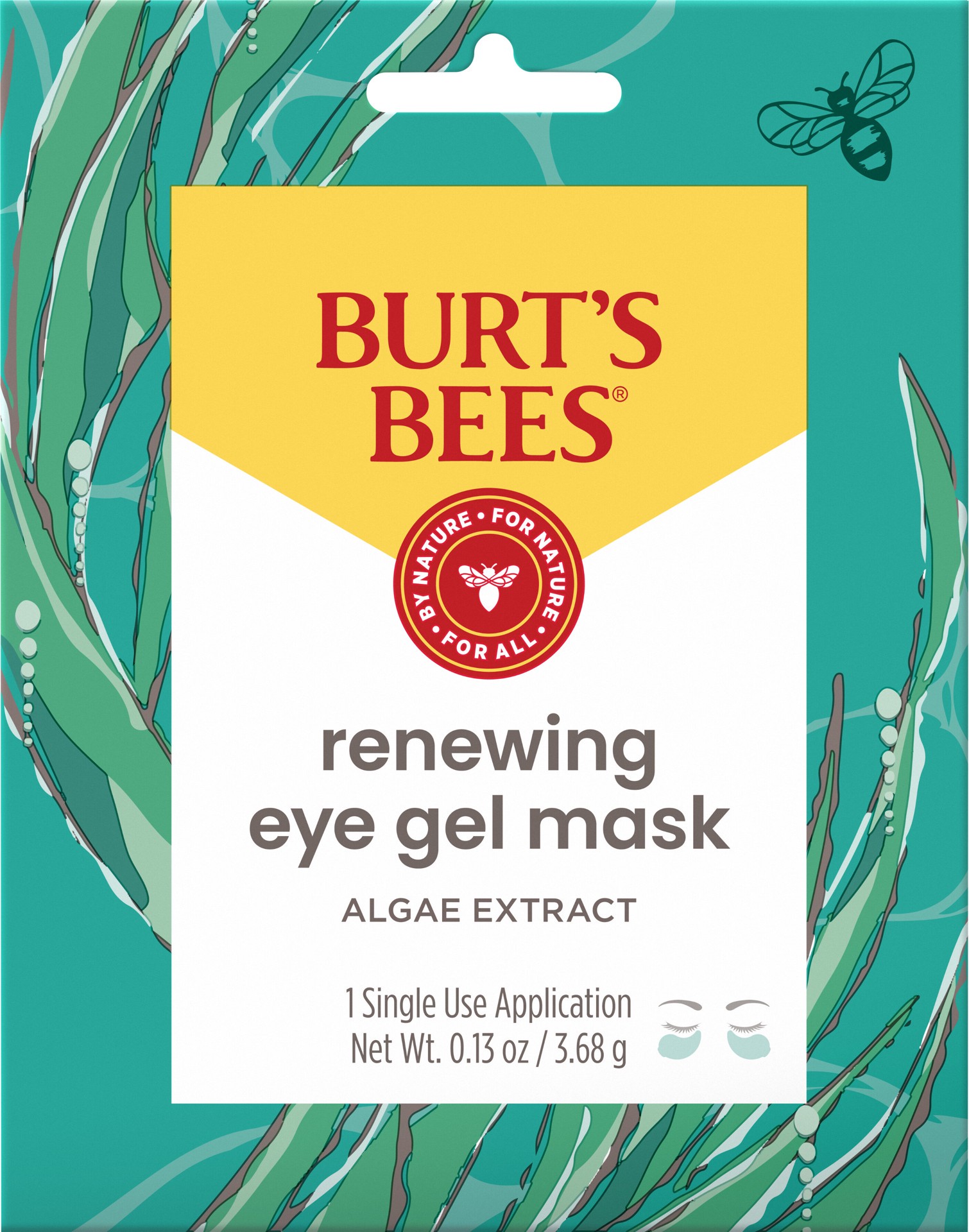 slide 1 of 2, Burt's Bees Renewing Natural Hydrogel Eye Mask 1 ea, 1 ct