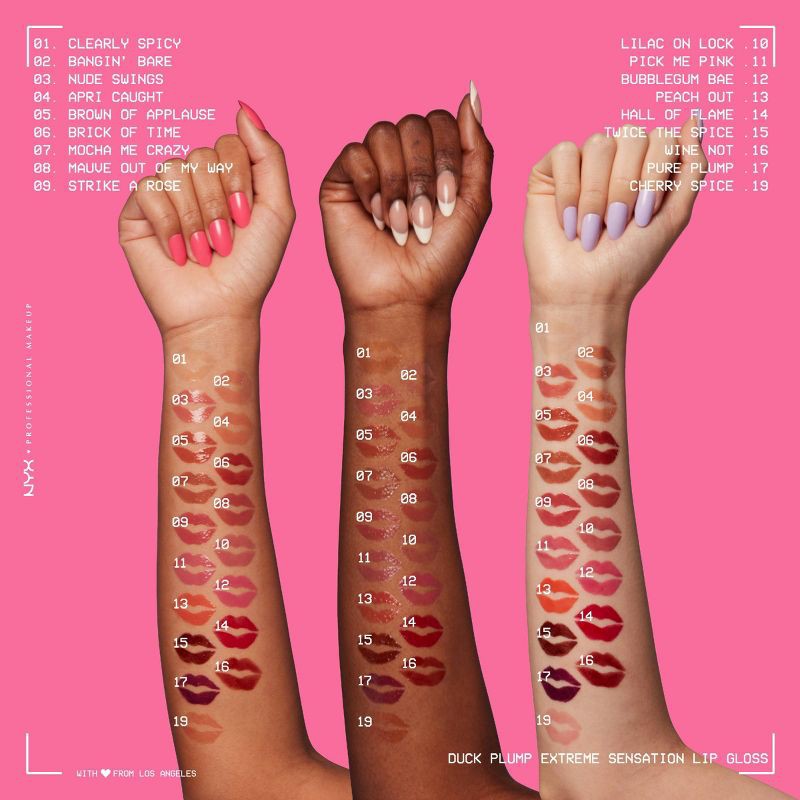 slide 5 of 8, NYX Professional Makeup Duck Plump High Pigment Plumping Lip Gloss - Nude Swings - 0.23 fl oz, 0.23 fl oz