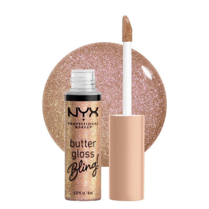 slide 2 of 9, NYX Professional Makeup Butter Gloss Bling Non Sticky Lip Gloss - 01 Bring the Bling - 0.27 fl oz, 0.27 fl oz
