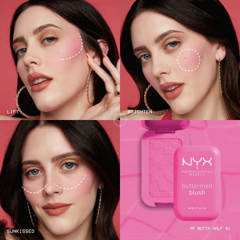 slide 5 of 12, NYX Professional Makeup Buttermelt Blush - My Butta Half - 0.17oz, 0.17 oz