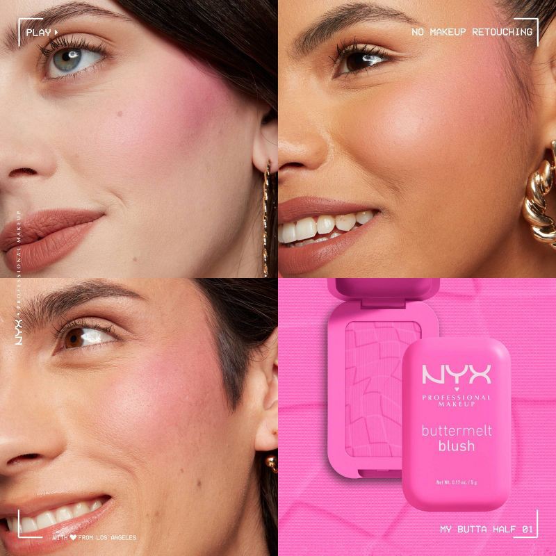 slide 6 of 12, NYX Professional Makeup Buttermelt Blush - My Butta Half - 0.17oz, 0.17 oz