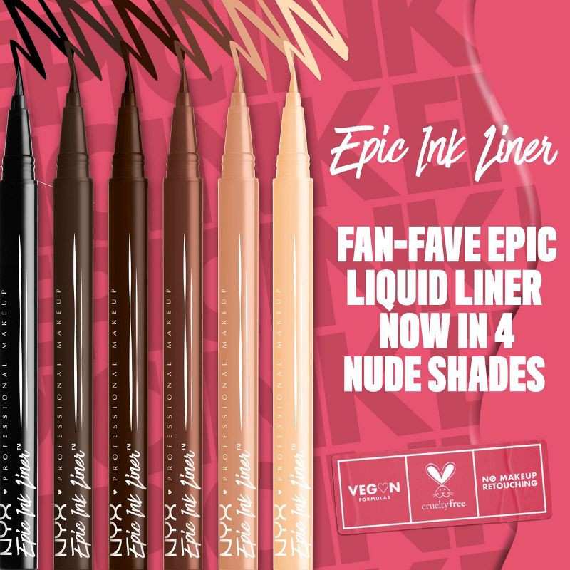 slide 3 of 9, NYX Professional Makeup Epic Ink Liner - Lil' Toasty - 0.03 fl oz, 0.03 fl oz
