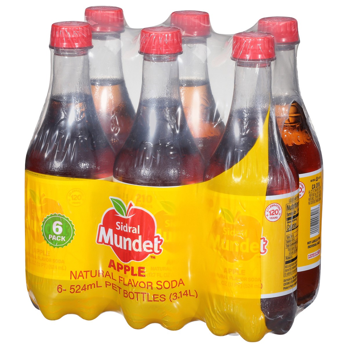 slide 2 of 9, Sidral Mundet Apple Soda 6 Pack 6 - 524 ml Bottles, 6 ct