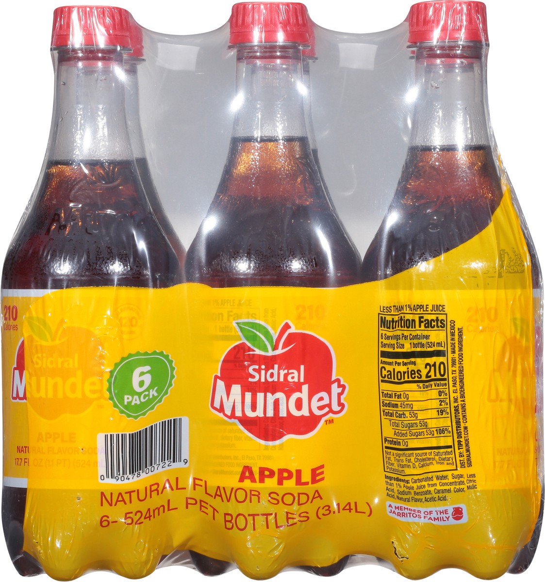 slide 3 of 9, Sidral Mundet Apple Soda 6 Pack 6 - 524 ml Bottles, 6 ct