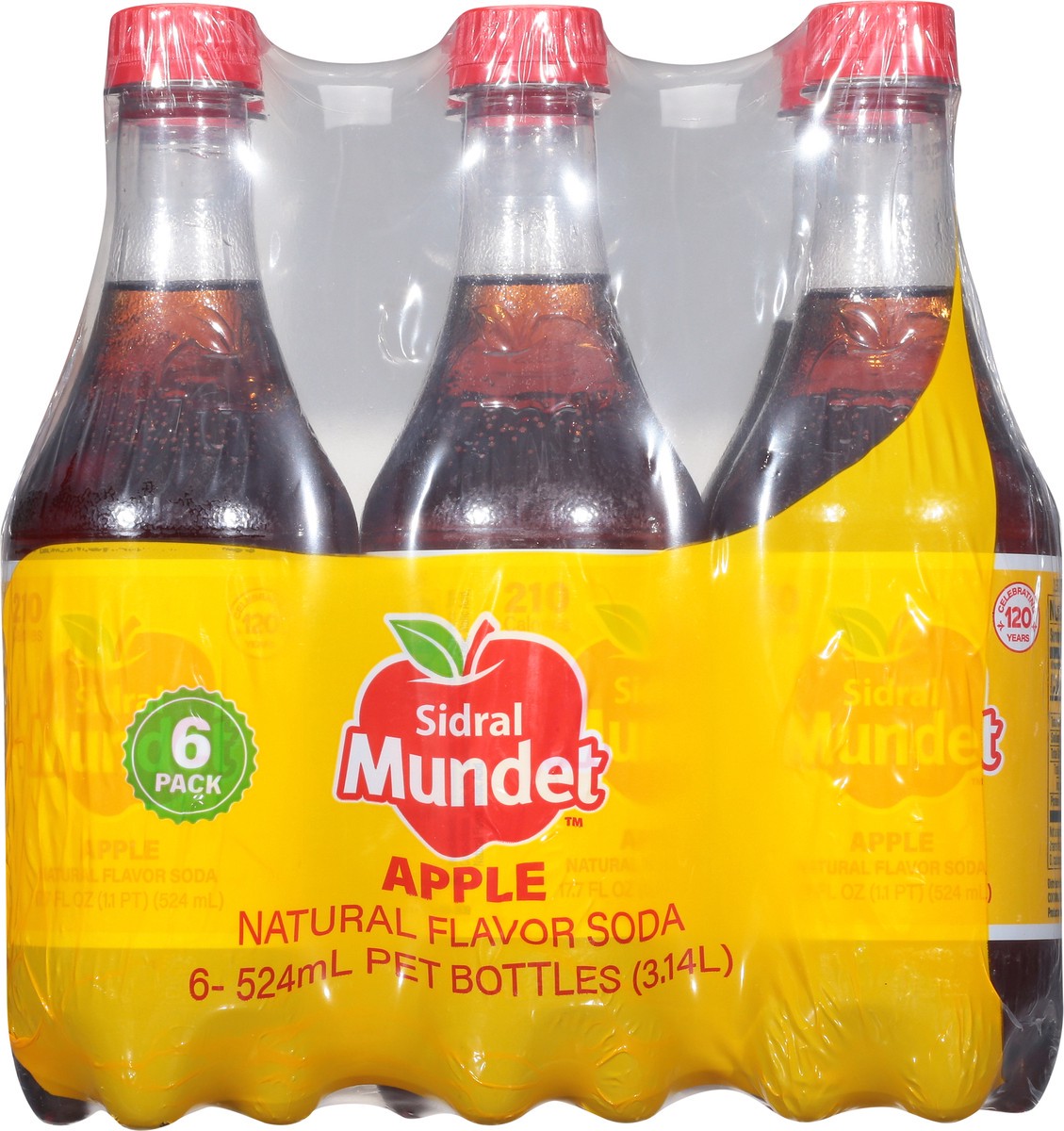 slide 8 of 9, Sidral Mundet Apple Soda 6 Pack 6 - 524 ml Bottles, 6 ct