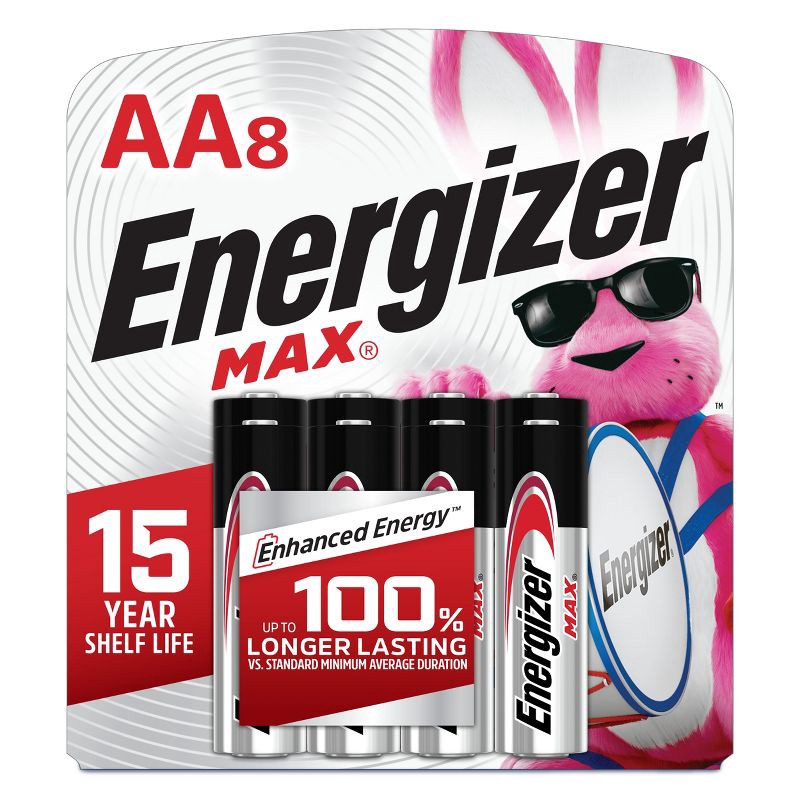 slide 1 of 7, Energizer MAX AA Batteries 8pk - Alkaline Battery, 8 ct