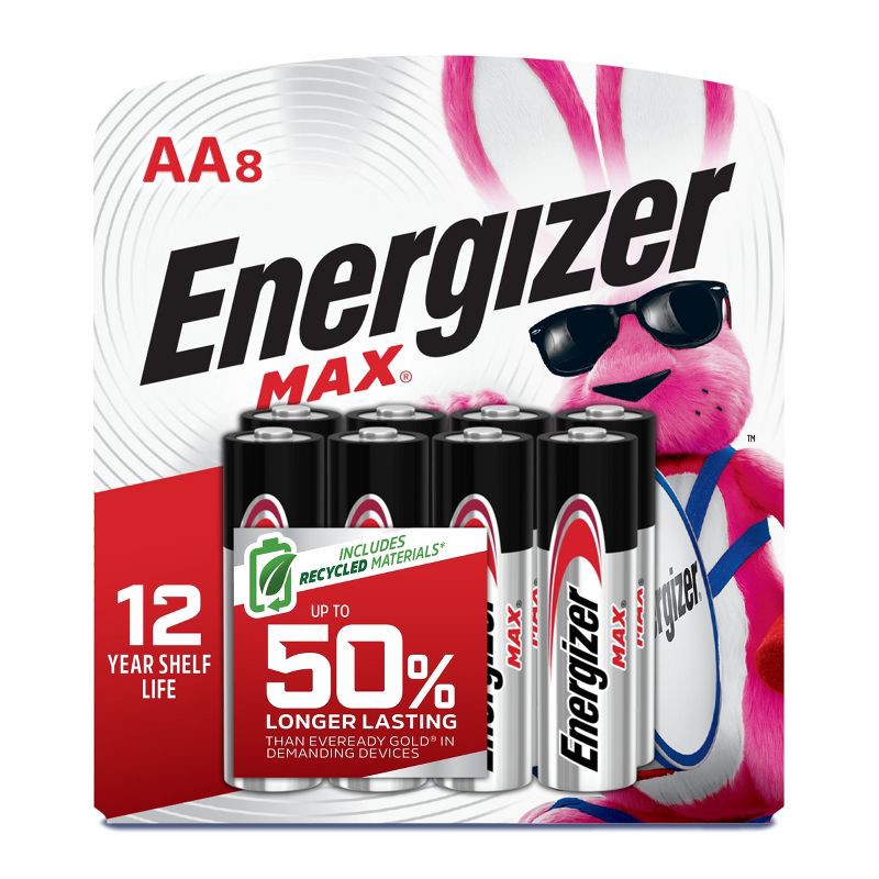 slide 1 of 10, Energizer MAX AA Batteries 8pk - Alkaline Battery, 8 ct