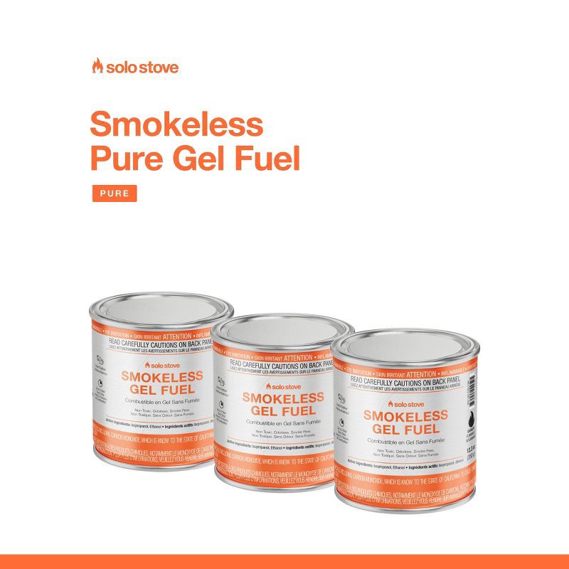 slide 2 of 6, Solo Stove 12.3oz 3pk Pure Gel Fuel, 12.3 oz, 3 ct