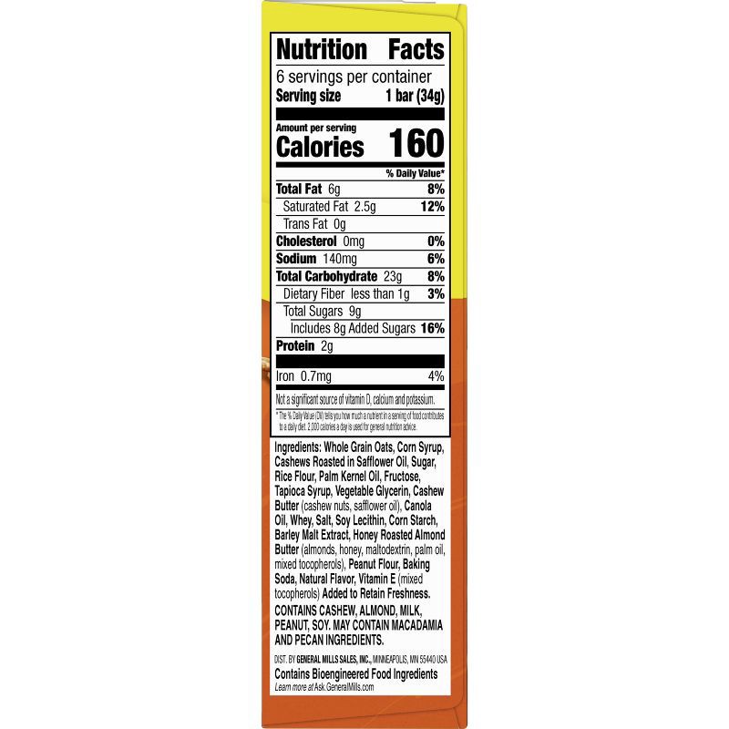 slide 2 of 7, Nature Valley Cashew Bars - 7.2oz/6ct, 6 ct; 7.2 oz