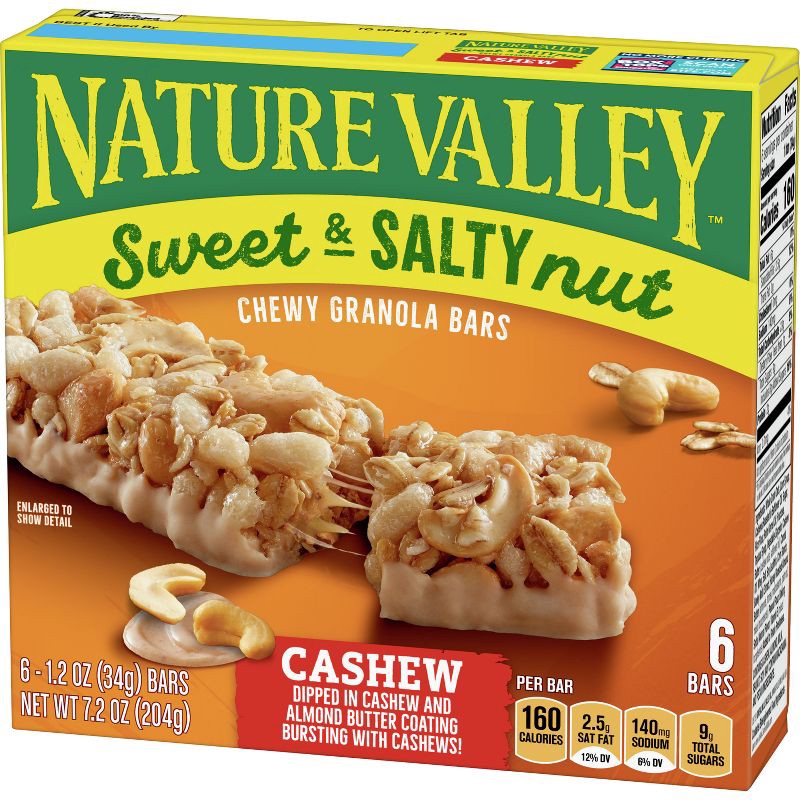 slide 4 of 7, Nature Valley Cashew Bars - 7.2oz/6ct, 6 ct; 7.2 oz