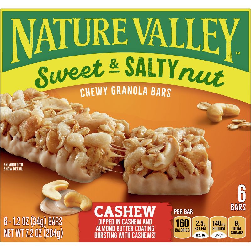 slide 7 of 7, Nature Valley Cashew Bars - 7.2oz/6ct, 6 ct; 7.2 oz