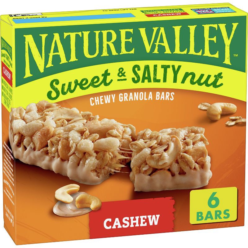 slide 1 of 7, Nature Valley Cashew Bars - 7.2oz/6ct, 6 ct; 7.2 oz