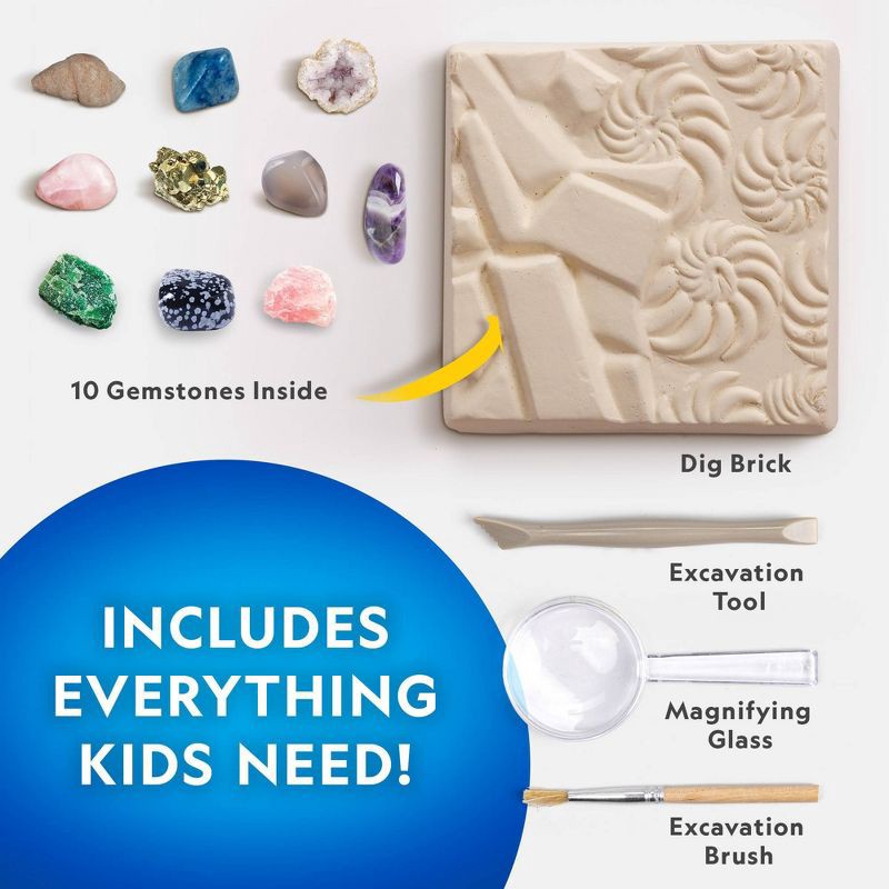 slide 3 of 4, National Geographic Gemstone Dig Kit: Educational Science & Geology Activity for Grades 1-9 with Instruction Guide, 1 ct
