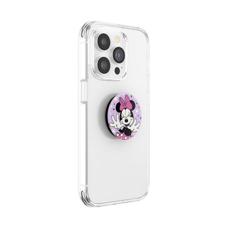 slide 4 of 5, PopSockets Disney PopGrip Cell Phone Grip & Stand – Minnie Mouse Sparkle, 1 ct