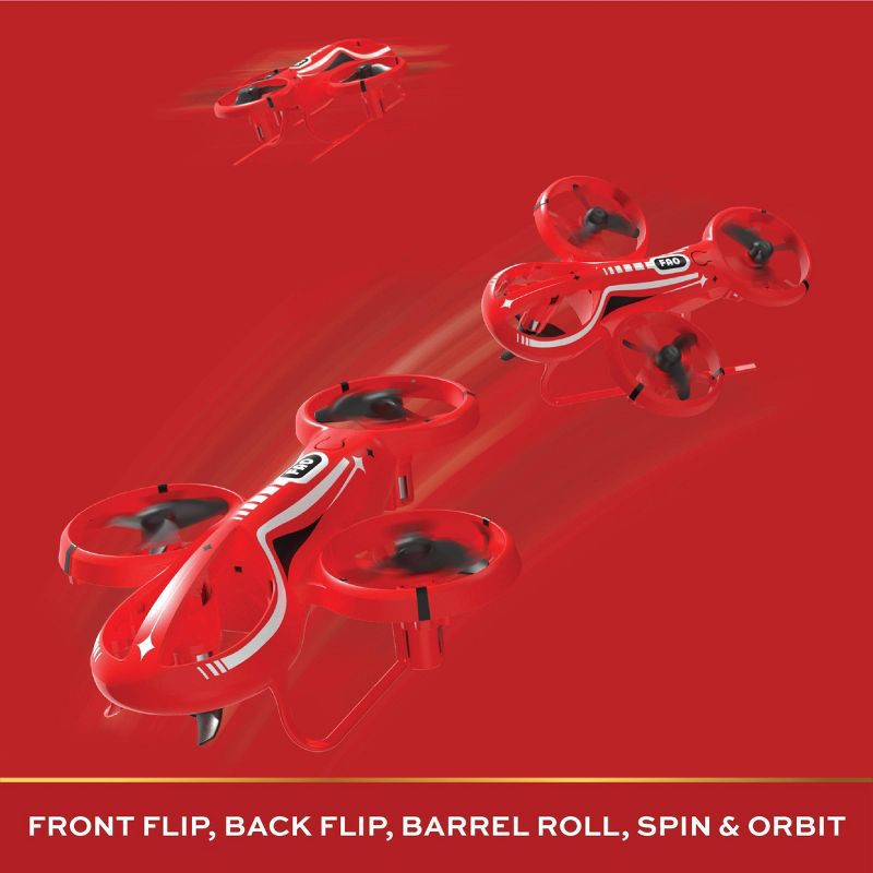 slide 2 of 6, FAO Schwarz RC X-Treme Aero High Performance Vehicle - 7pc: Starter Drone with Gyroscopic Stabilization, USB-C Rechargeable Remote Control, Indoor Use, 7 ct