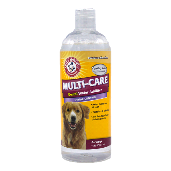 slide 1 of 1, ARM & HAMMER Multi-Care Tartar Control Dental Water Additive for Dogs, Odorless and Flavorless, 16 fl oz
