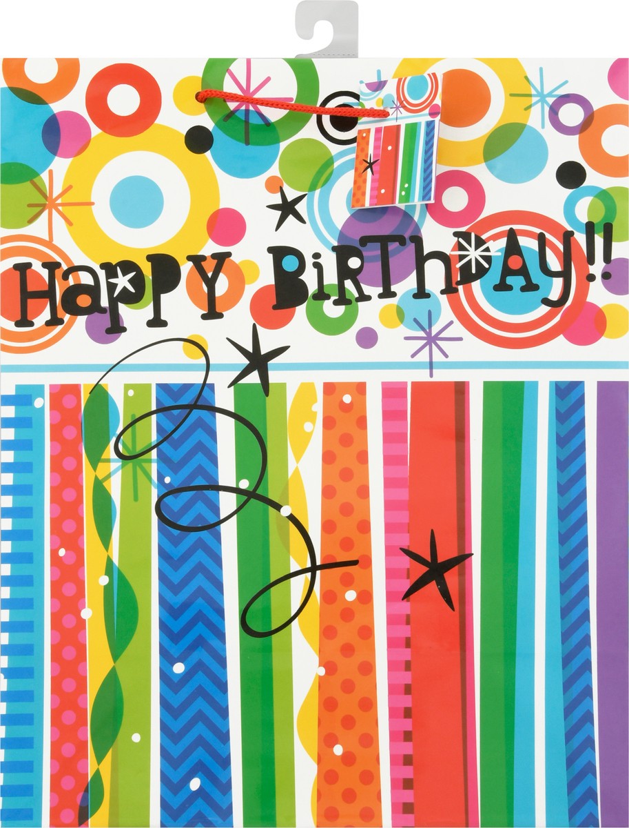 slide 7 of 9, Unique Mod Rainbow Happy Birthday Bag 1 ea, 1 ct